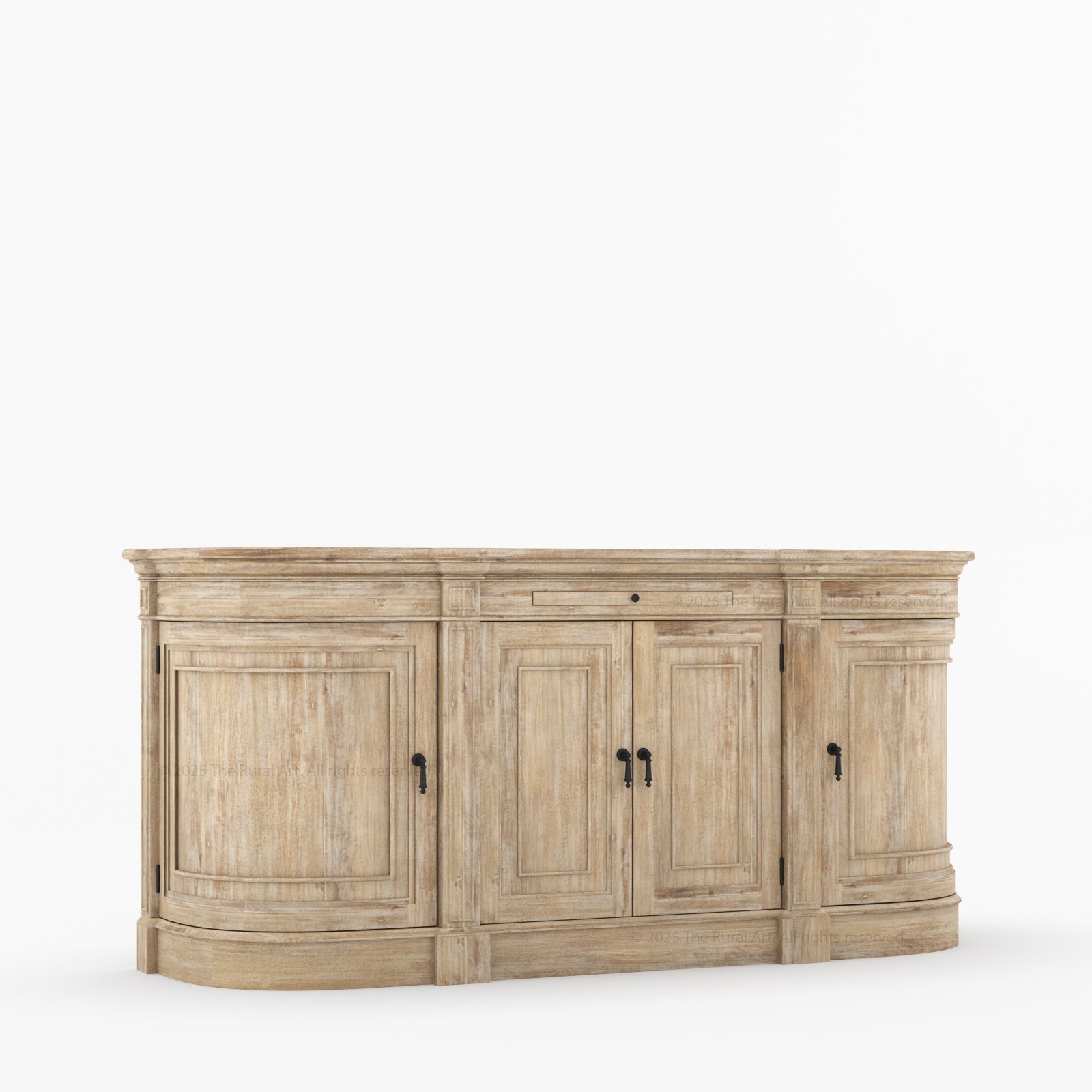 Goldfield Solid Wood Curved Sideboard Buffet Storage for Dining Room