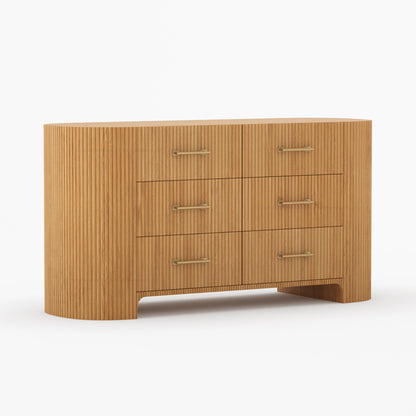 Bartow Fluted Solid Wood Dresser – 5, 6, 7 &amp; 9 Drawer Storage Chest
