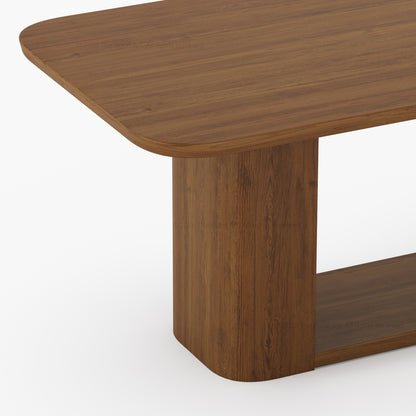 Selma Modern Solid Wood Dining Table Set with Boucle Upholstered Chairs