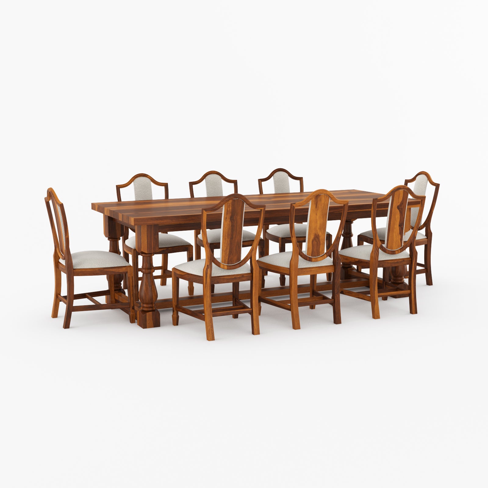 Bisbee Solid Wood Dining Table &amp; Upholstered Chair Set