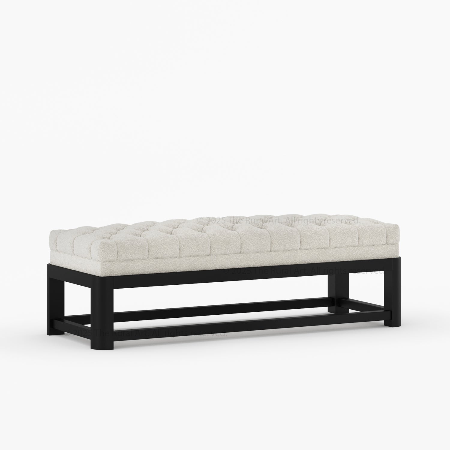 Levittown Upholstered Bedroom Bench with Solid Wood Frame End-of-Bed Seating