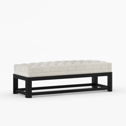 Levittown Upholstered Bedroom Bench with Solid Wood Frame End-of-Bed Seating