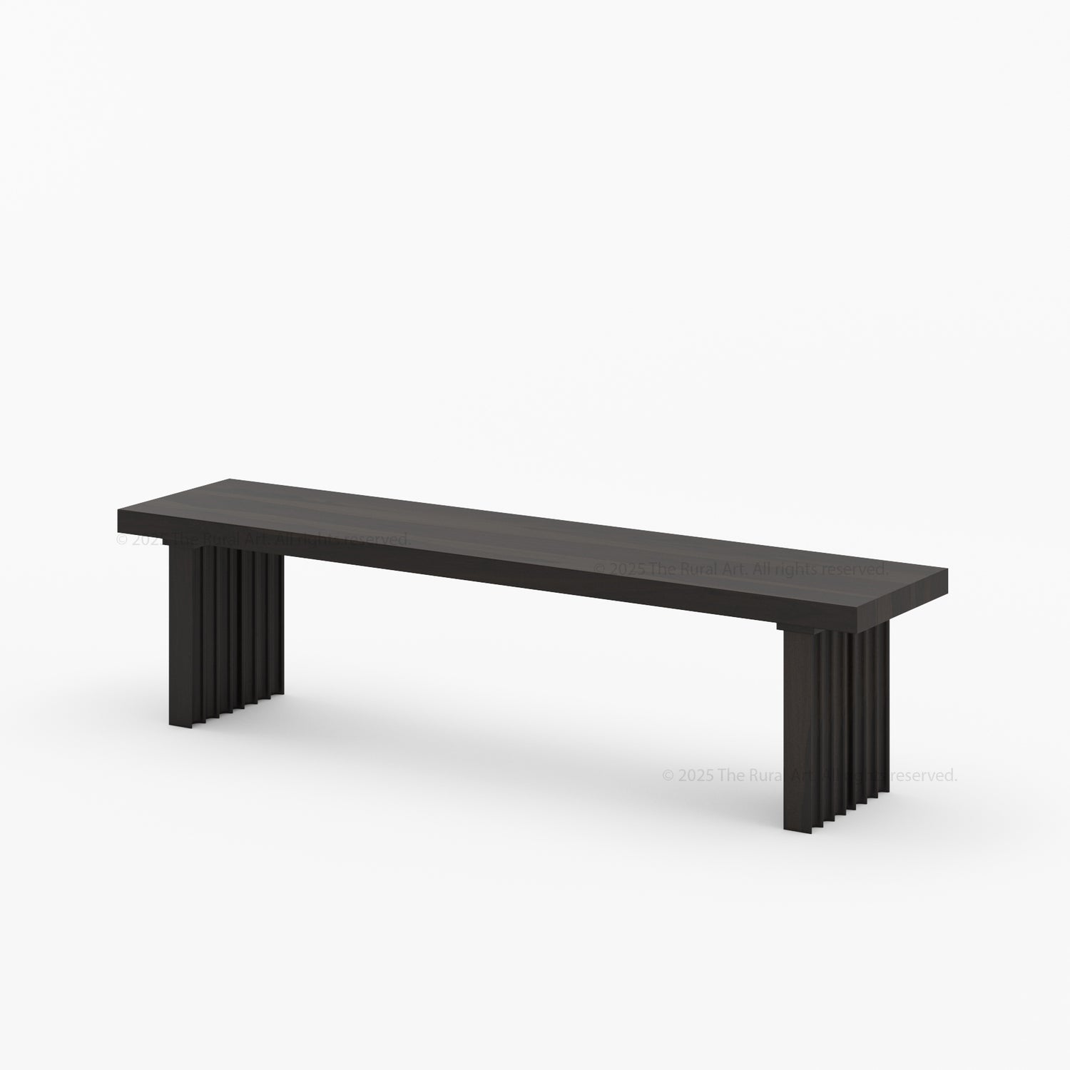 Montecito Noir Dining Table Set Solid Wood with Bench &amp; Chairs
