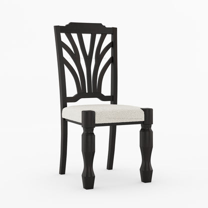 Carlsbad Botanical Back Solid Wood Upholstered Dining Chair