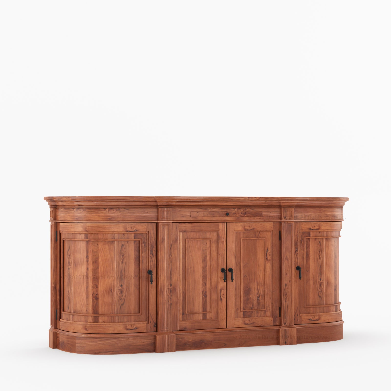 Goldfield Solid Wood Curved Sideboard Buffet Storage for Dining Room