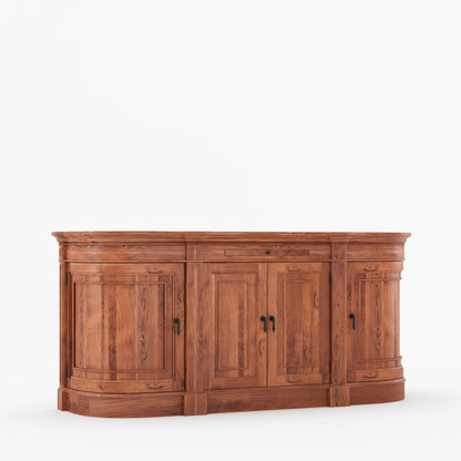 Goldfield Solid Wood Curved Sideboard Buffet Storage for Dining Room