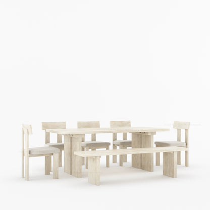 Fontana Modern Dining Table and Chair Set