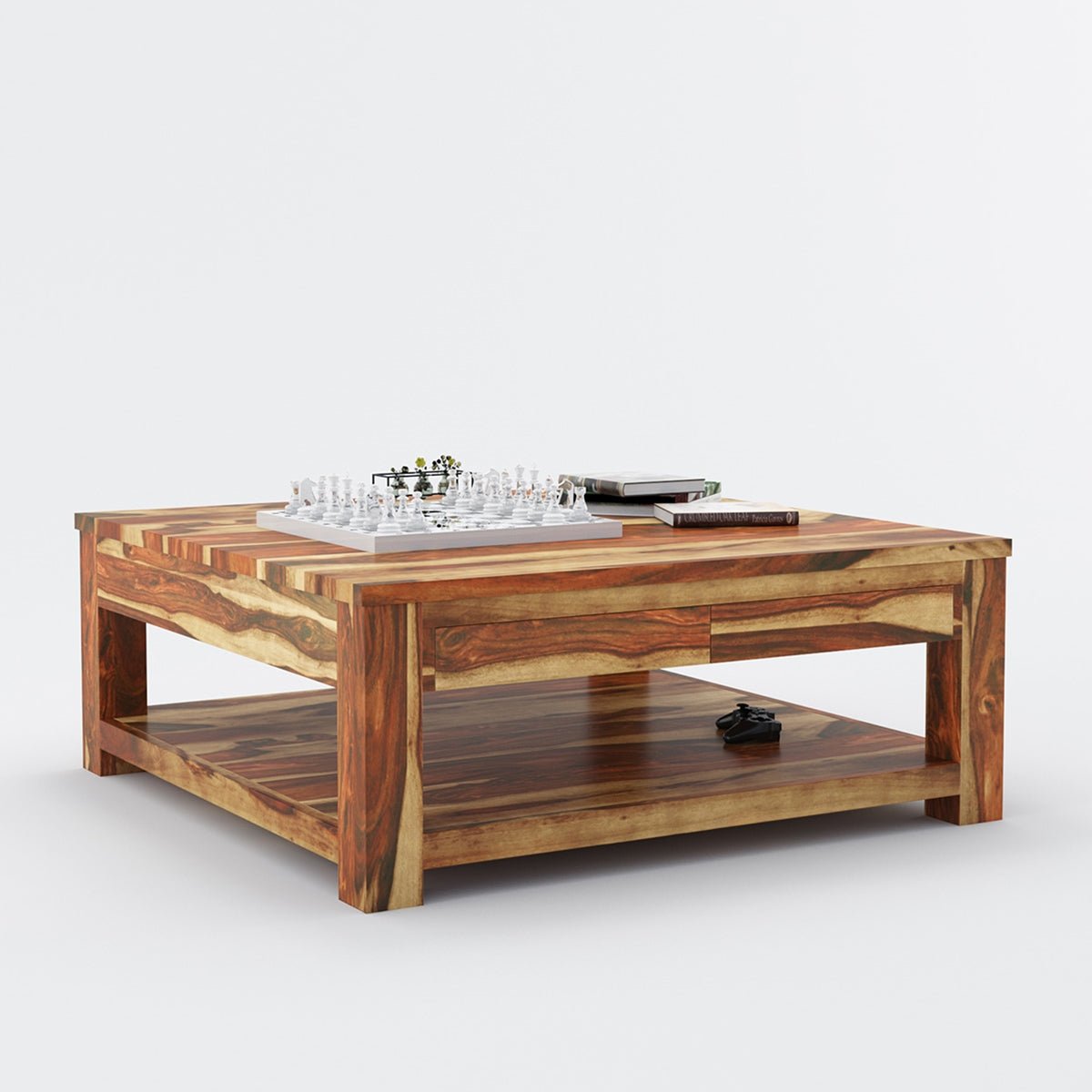 Dresden Solid Wood Contemporary Large Square Coffee Table
