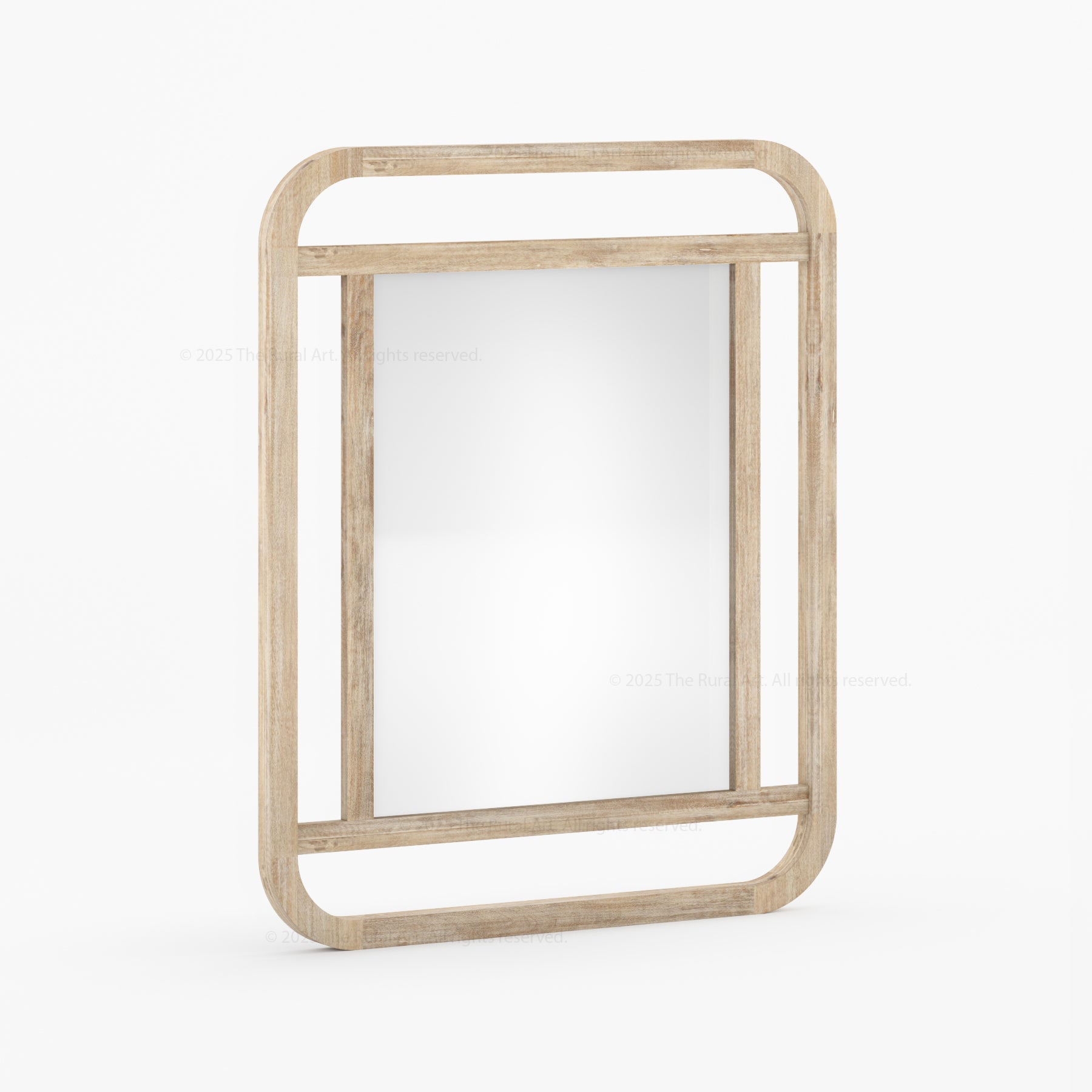 Stockton Solid Wood Open-Frame Wall Mirror