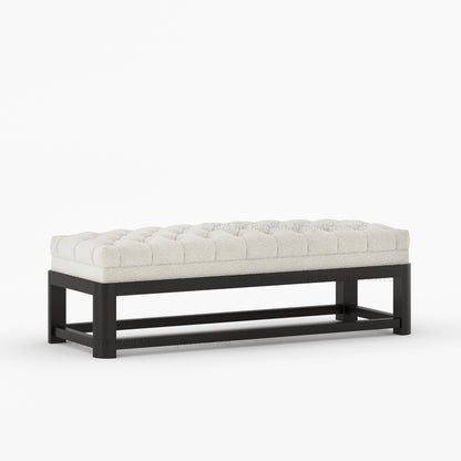 Levittown Upholstered Bedroom Bench with Solid Wood Frame End-of-Bed Seating