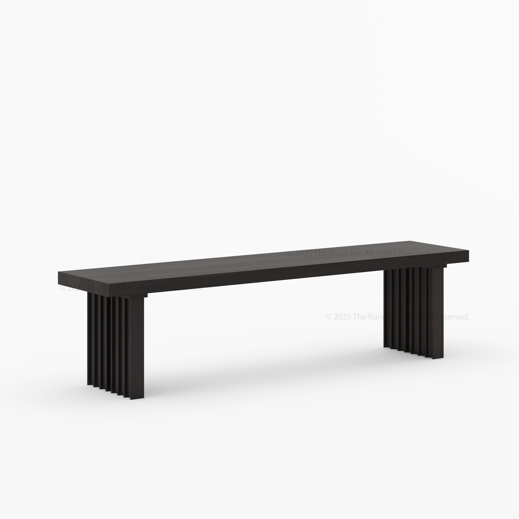 Montecito Noir Dining Table Set Solid Wood with Bench &amp; Chairs