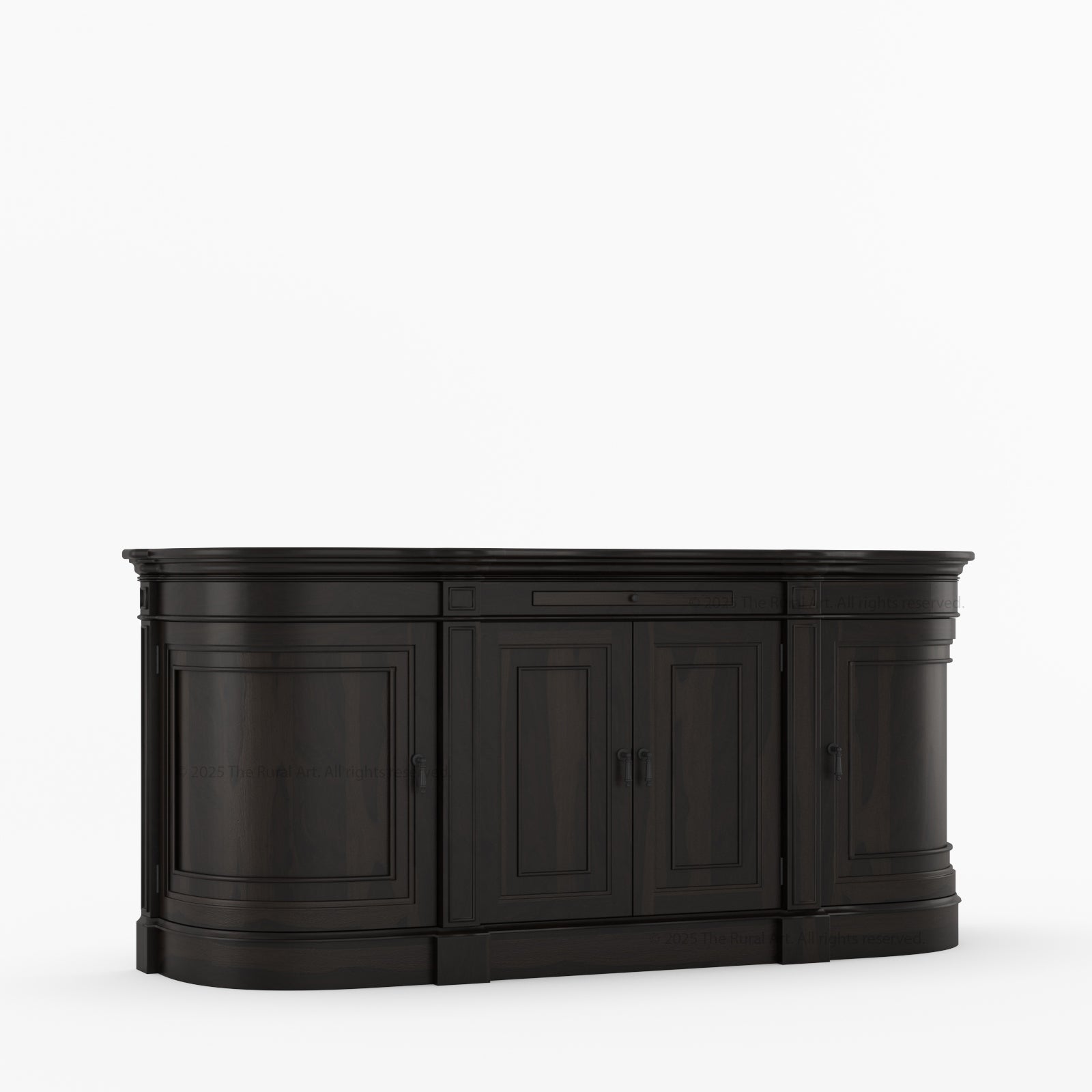Goldfield Solid Wood Curved Sideboard Buffet Storage for Dining Room
