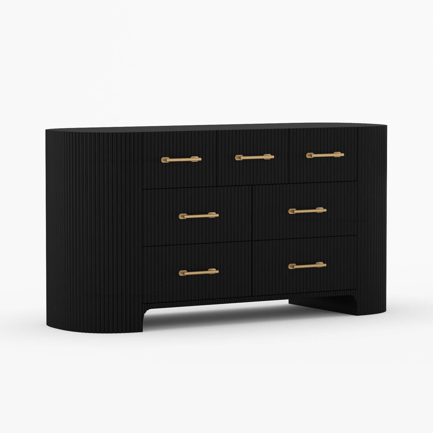 Bartow Fluted Solid Wood Dresser – 5, 6, 7 &amp; 9 Drawer Storage Chest