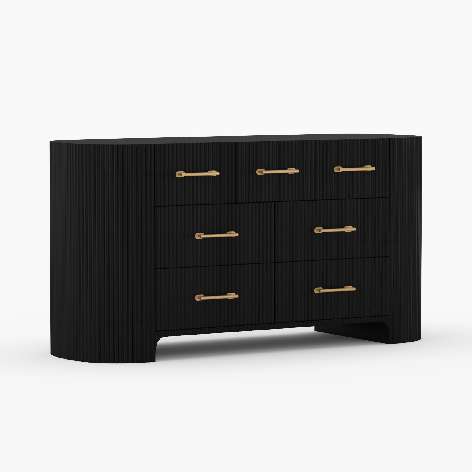 Bartow Fluted Solid Wood Dresser – 5, 6, 7 &amp; 9 Drawer Storage Chest