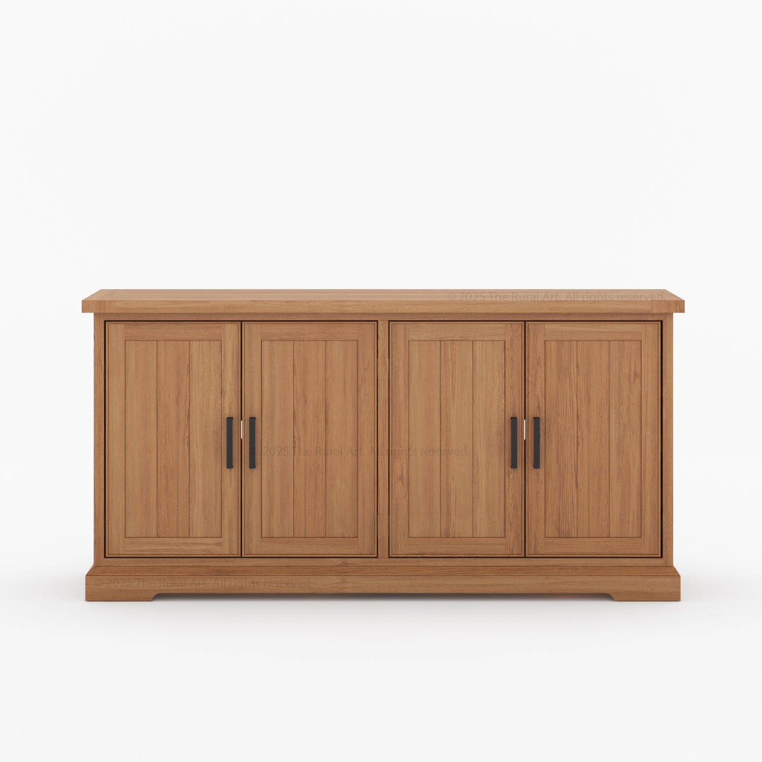 Roseville 4-Door Sideboard Cabinet Solid Wood Storage for Dining or Living Spaces