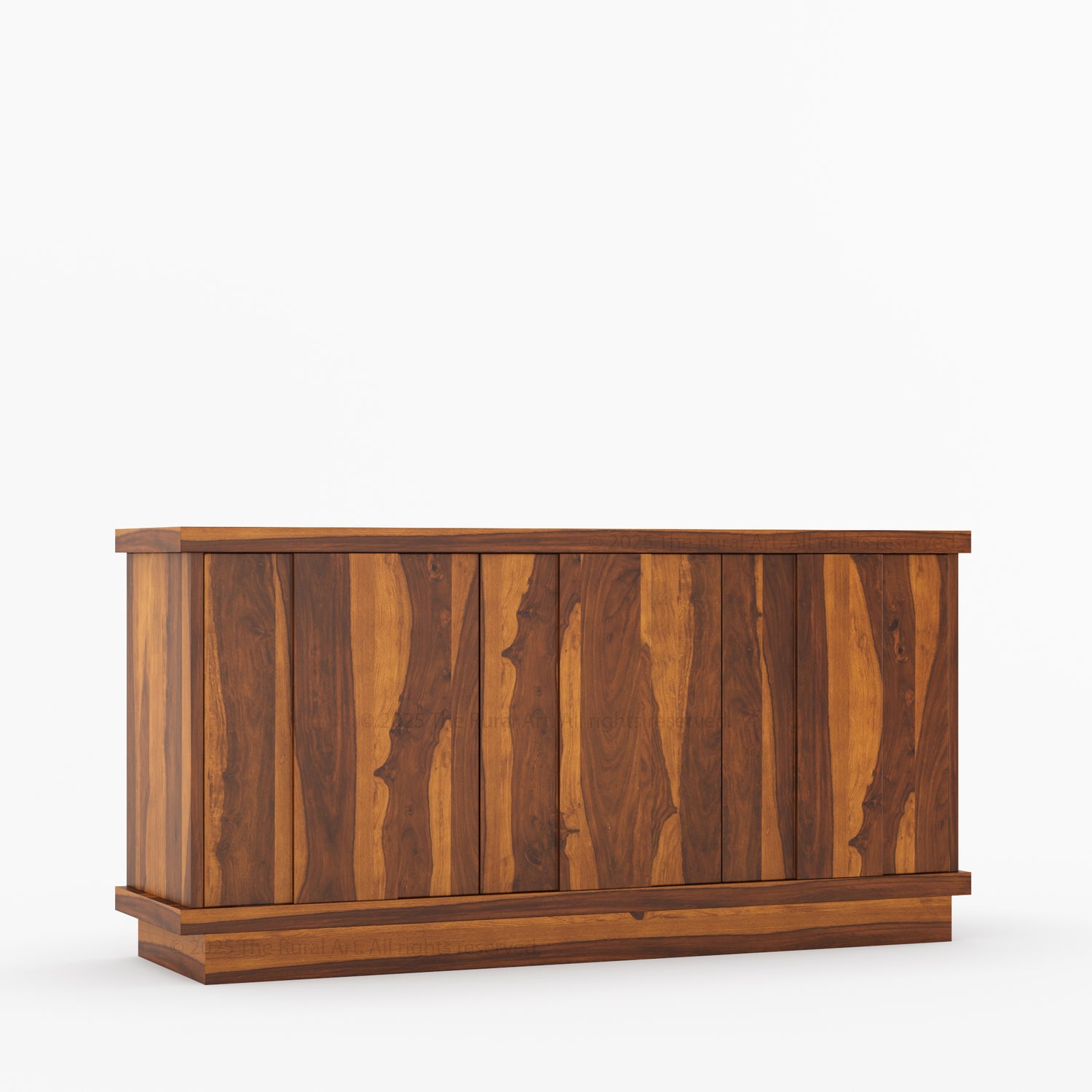 Medina Solid Wood Sideboard Buffet Cabinet | Modern Dining Storage with Hidden Shelves