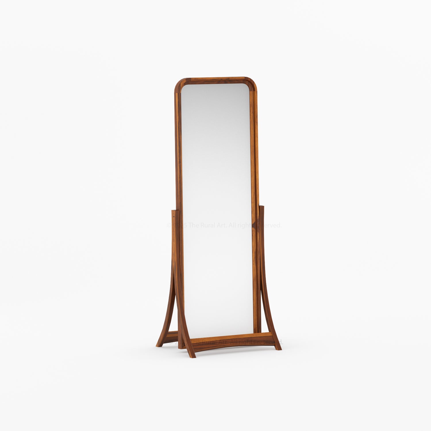 Garland Solid Wood Full-Length Freestanding Dressing Mirror with Rounded Frame