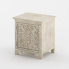 Malibu Weathered Hand Carved Solid Wood Nightstand