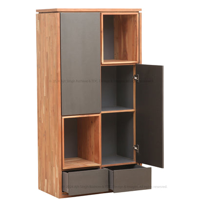 Urban Forge Solid Wood Rustic Book Shelf