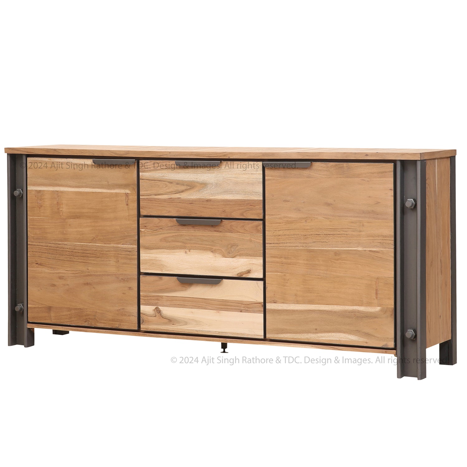 Montclair Rustic Solid Wood Sideboard