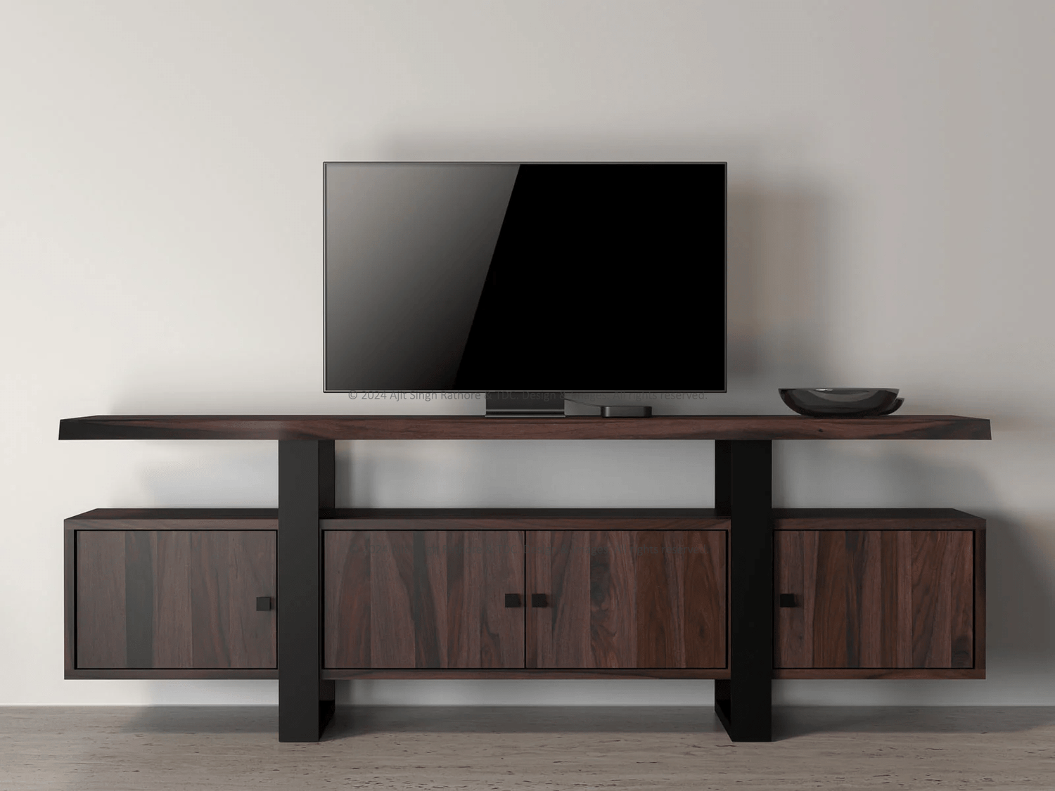 Crossett Live Edge Solid Wood TV Stand &amp; Media Center