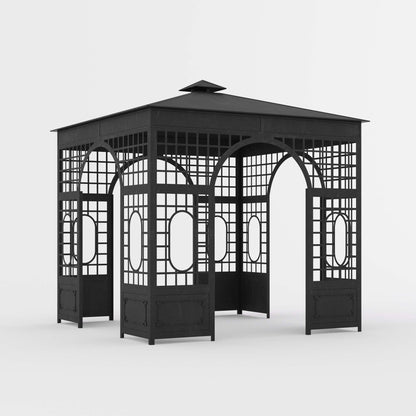 Old Estate Wrought Iron Garden Gazebo – Timeless Architectural Elegance