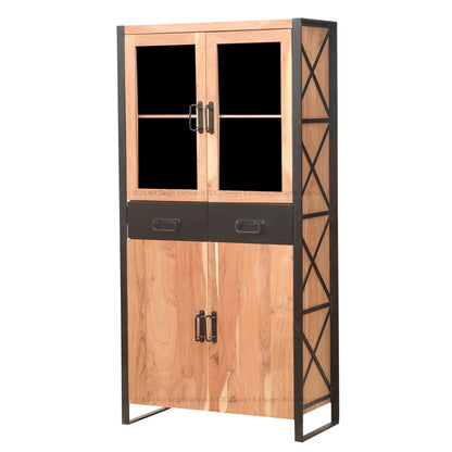 Totowa Industrial Solid Wood Bookshelf