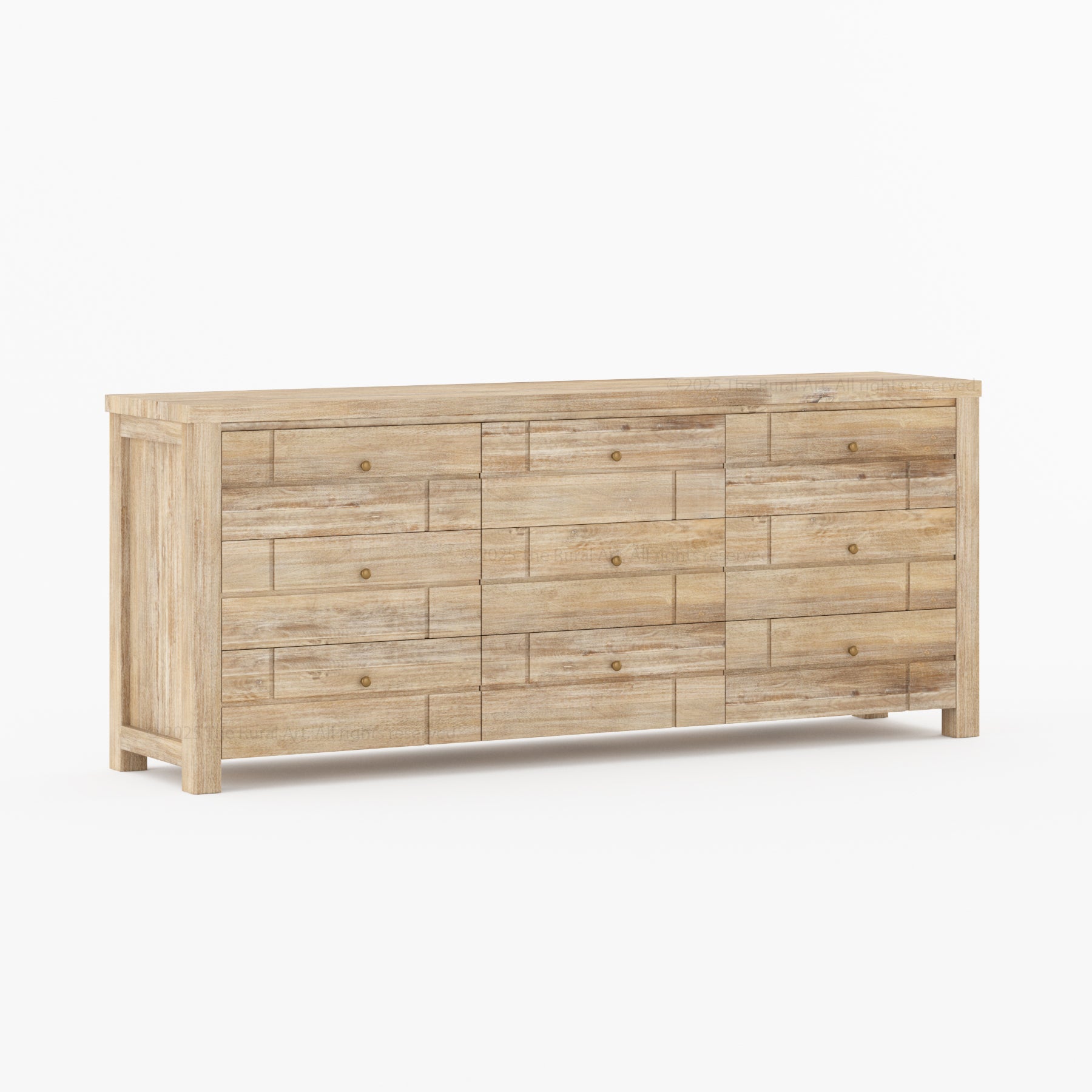 Princeton Solid Wood Dresser with Geometric Detailing