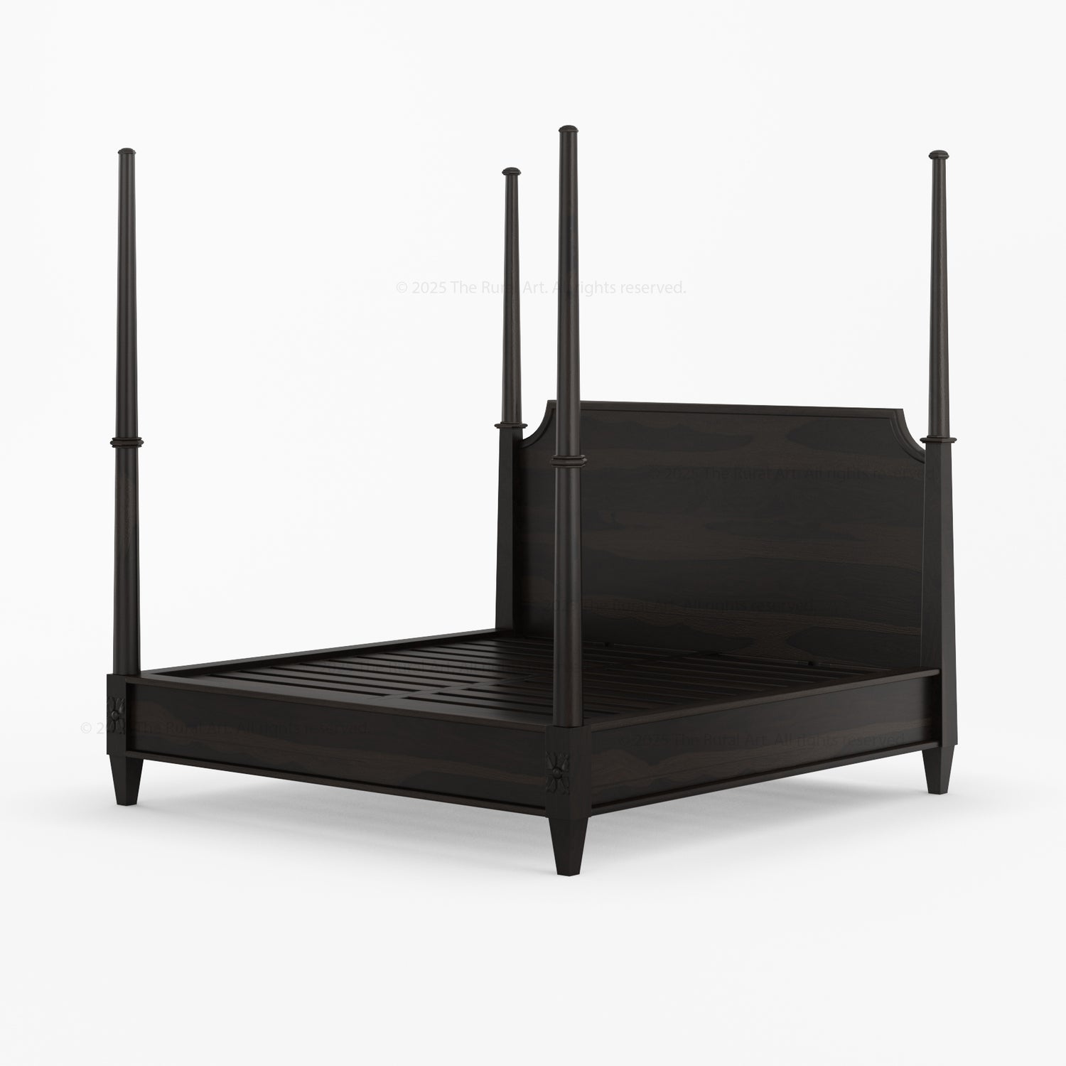 Dothan Heirloom Four-Poster Solid Wood Bed with Sculpted Posts