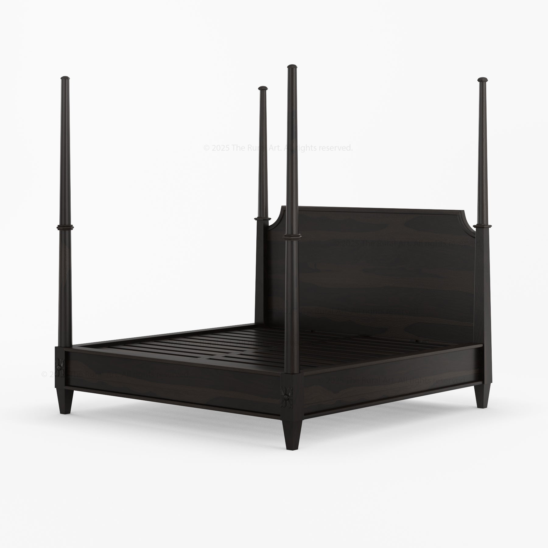 Dothan Heirloom Four-Poster Solid Wood Bed with Sculpted Posts