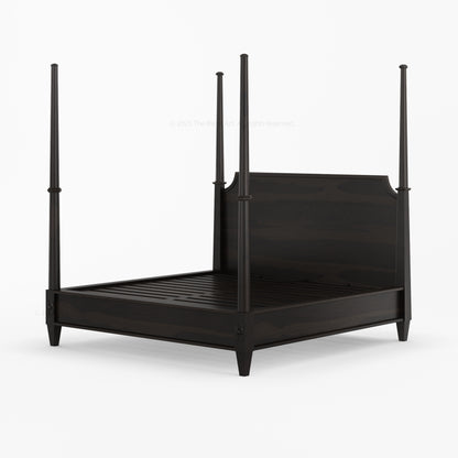 Dothan Heirloom Four-Poster Solid Wood Bed with Sculpted Posts