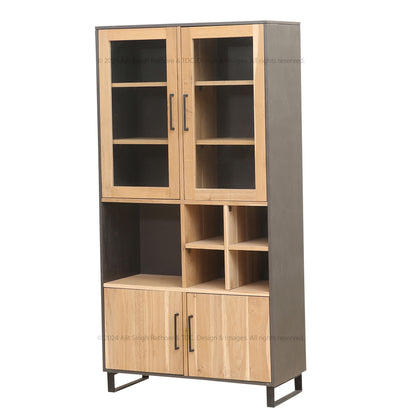 Trenton Industrial Solid Wood Bookcase