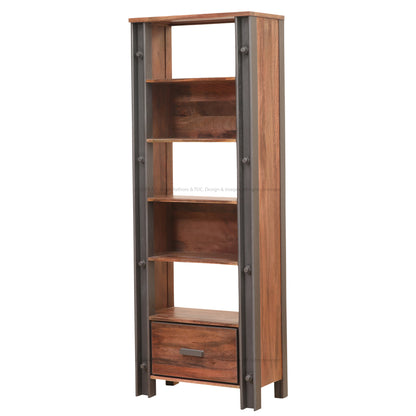 Montclair Solid Wood Industrial Charm Bookshelf