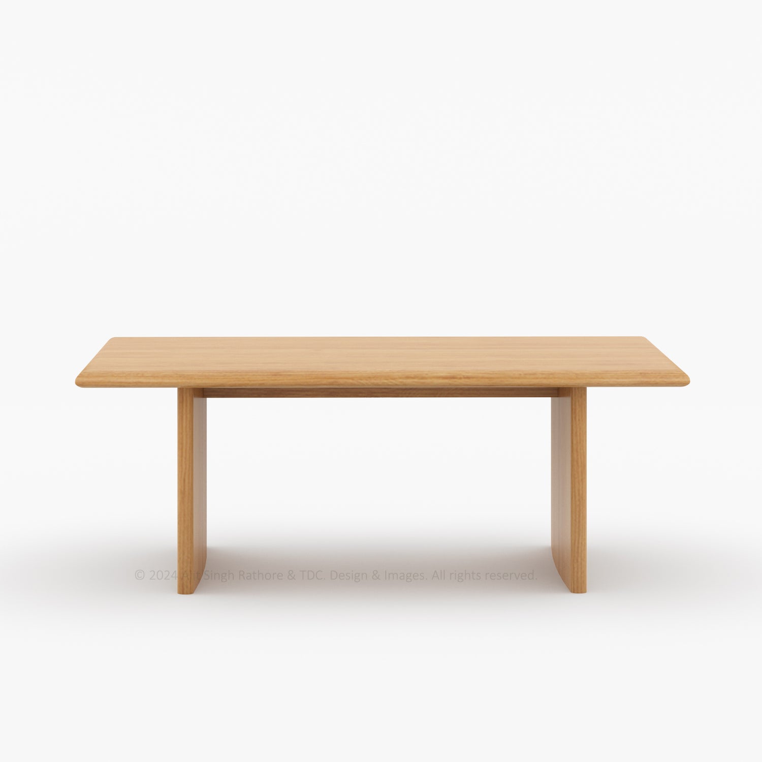 Nordic Serenity Teak Wood Coffee Table