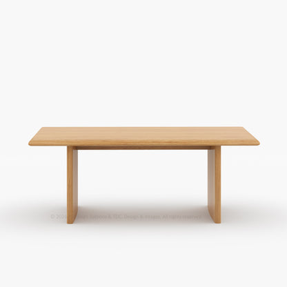 Nordic Serenity Teak Wood Coffee Table