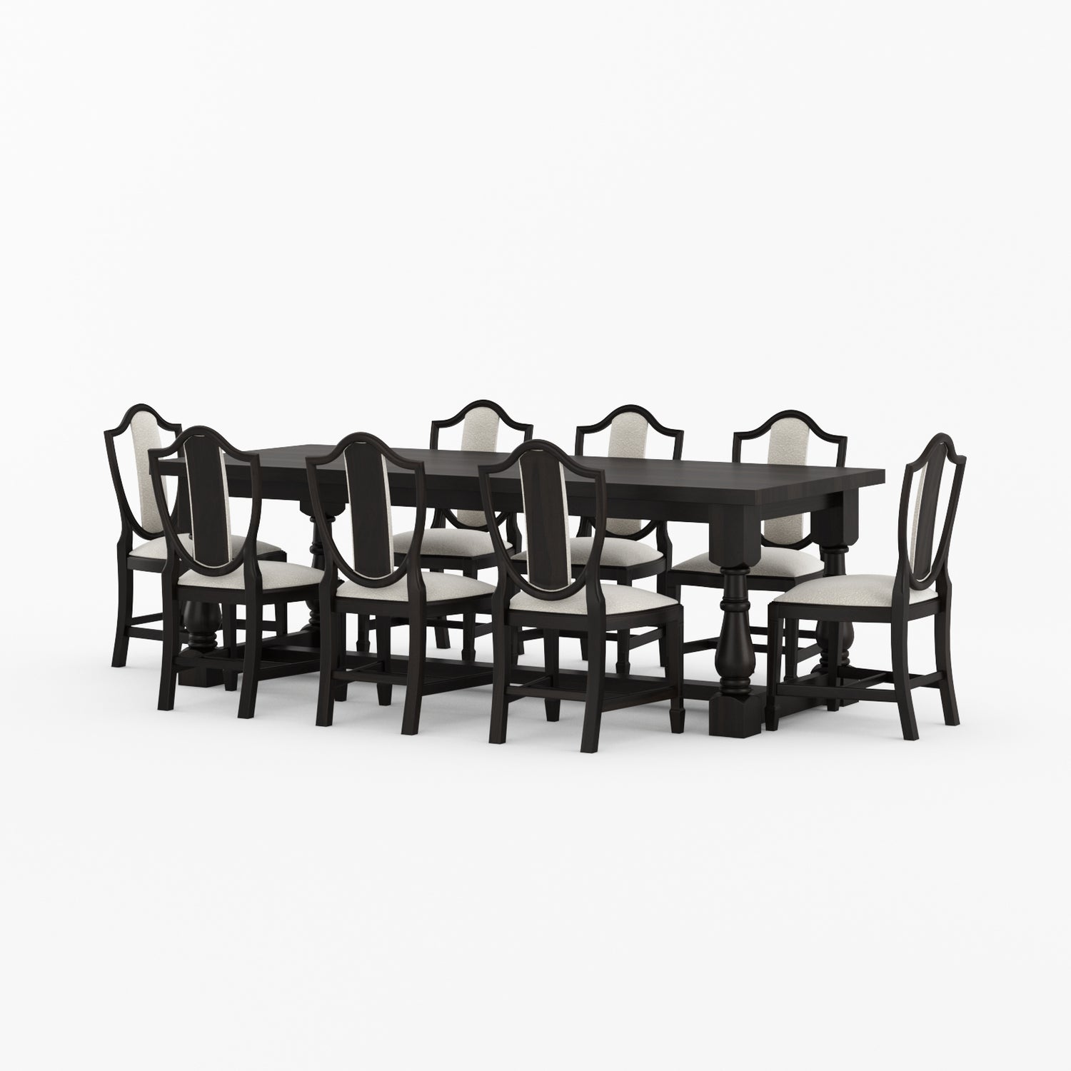Bisbee Solid Wood Dining Table &amp; Upholstered Chair Set