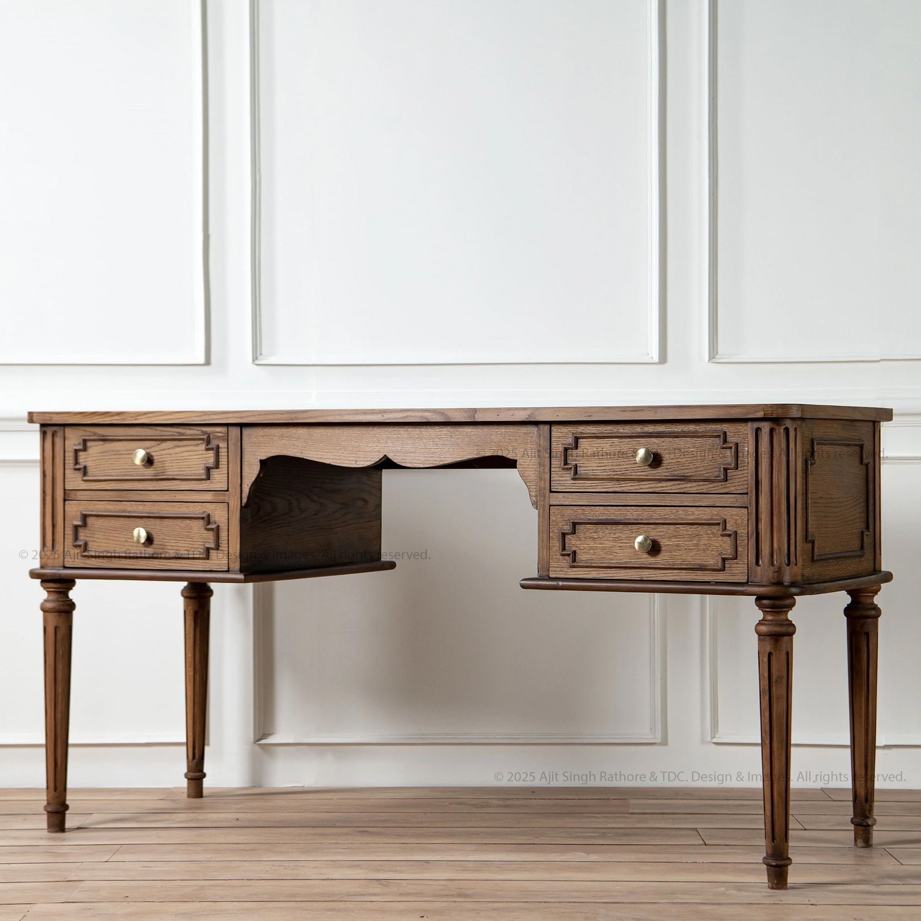 Herkimer Solid Wood Writing Desk Console Table