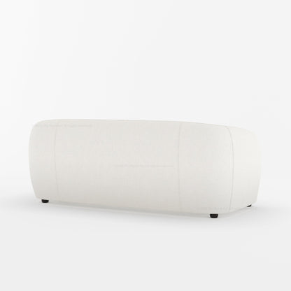 Jonesboro Modern Solid Wood Sofa with Boucle Upholstery and Curved Backrest