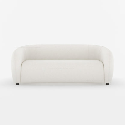Jonesboro Modern Solid Wood Sofa with Boucle Upholstery and Curved Backrest