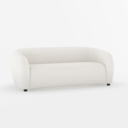 Jonesboro Modern Solid Wood Sofa with Boucle Upholstery and Curved Backrest