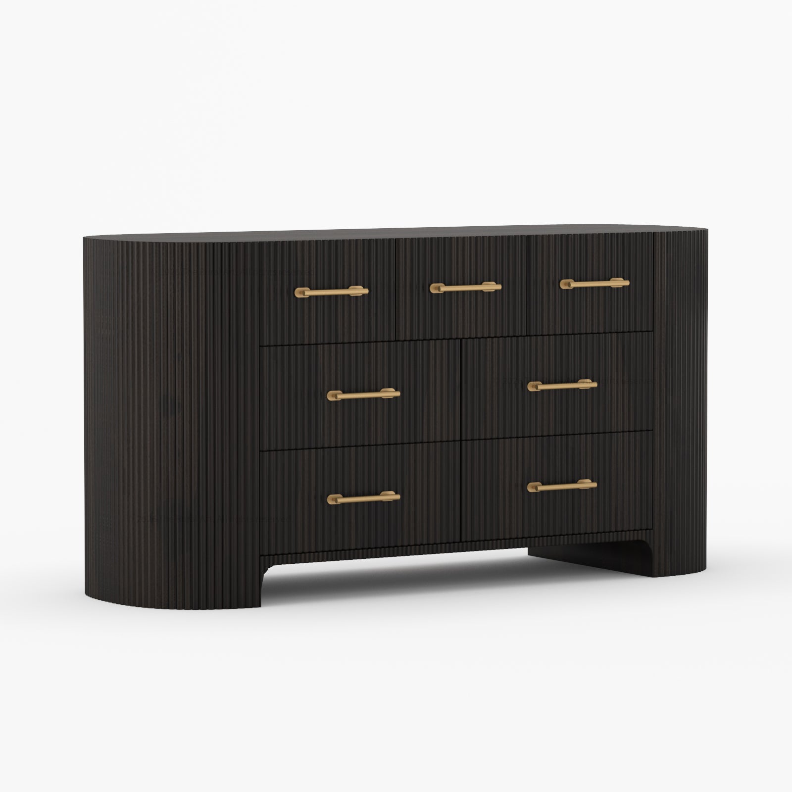 Bartow Fluted Solid Wood Dresser – 5, 6, 7 &amp; 9 Drawer Storage Chest