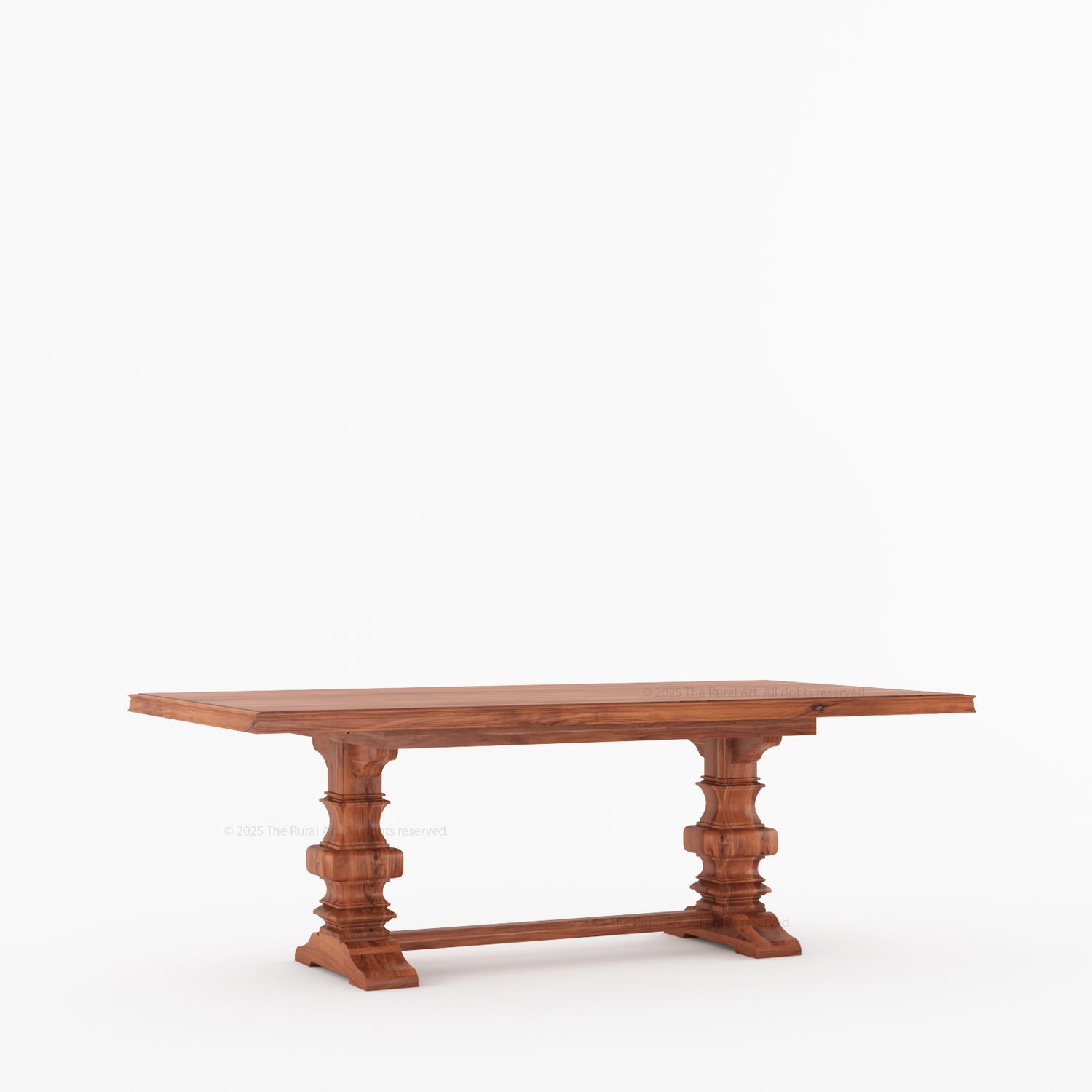 Goldfield Trestle Pedestal Solid Wood Dining Table