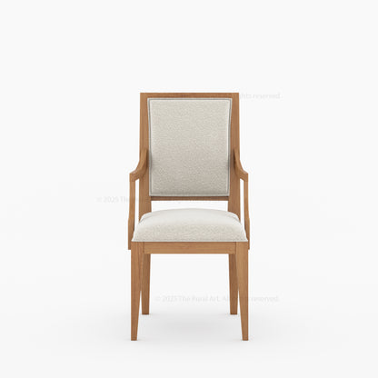 Miami Solid Wood Dining Armchair with Upholstered Seat &amp; Back