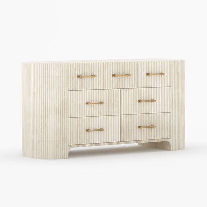 Bartow Fluted Solid Wood Dresser – 5, 6, 7 &amp; 9 Drawer Storage Chest