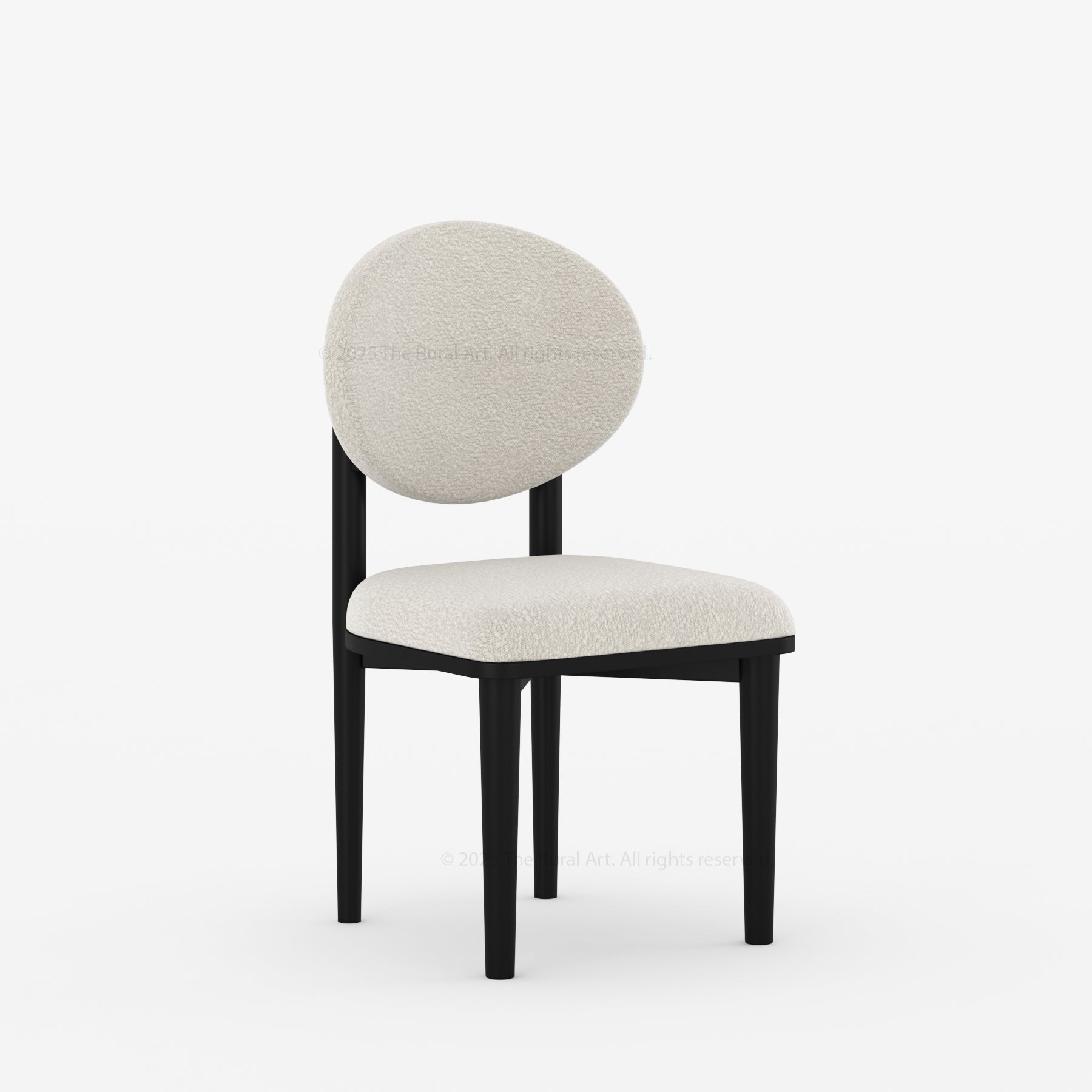 Valdez Upholstered Solid Wood Dining Chair with Rounded Back