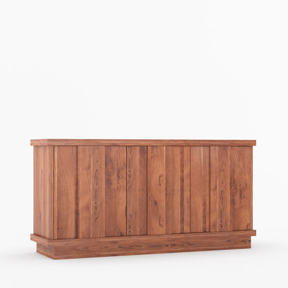 Medina Solid Wood Sideboard Buffet Cabinet | Modern Dining Storage with Hidden Shelves