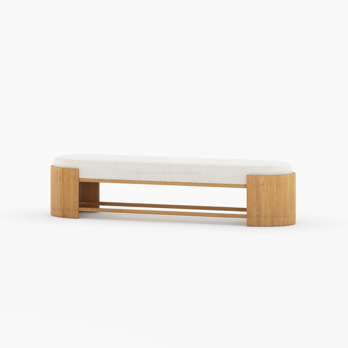 Chico Modern Solid Wood Upholstered Bedside Bench