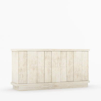 Medina Solid Wood Sideboard Buffet Cabinet | Modern Dining Storage with Hidden Shelves