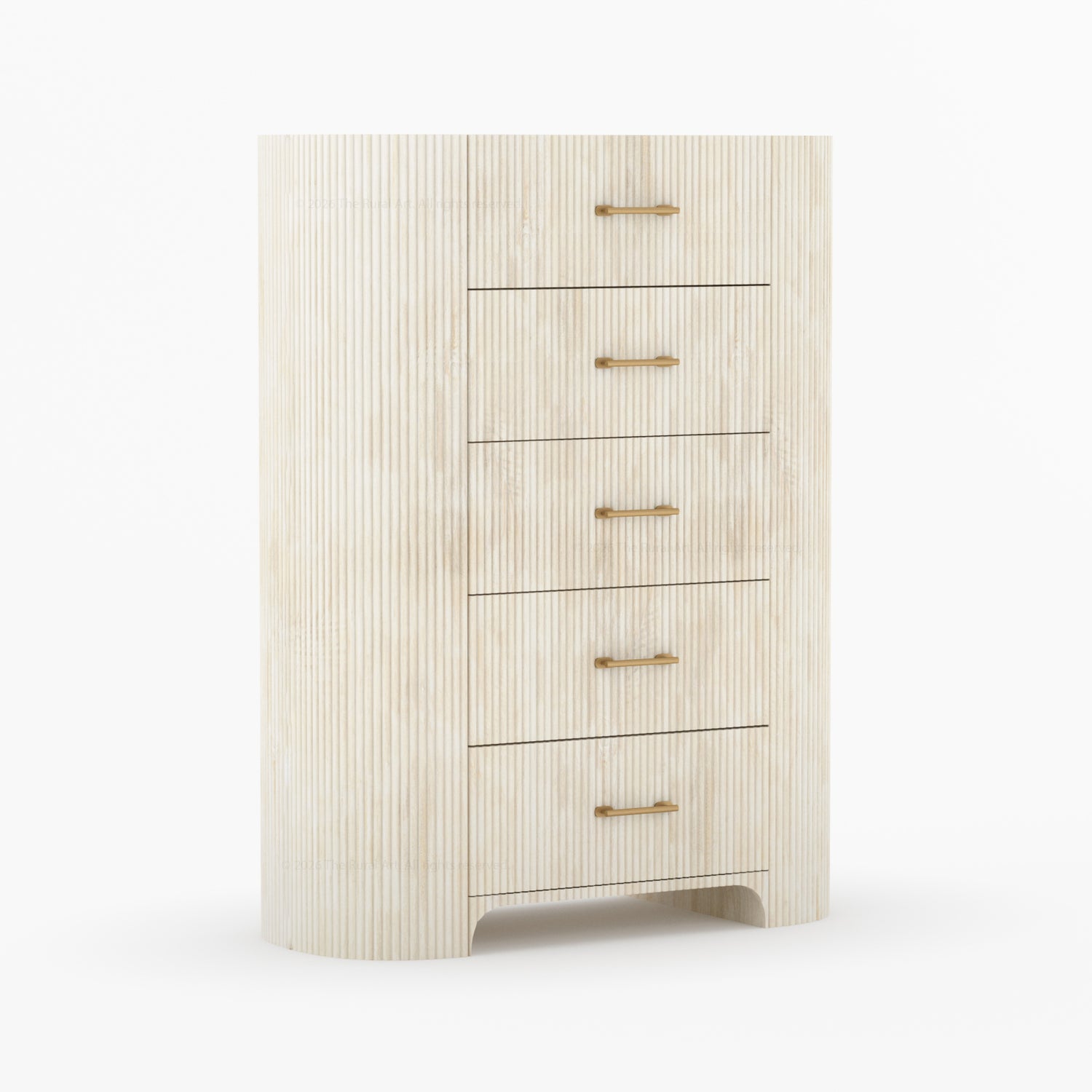 Bartow Fluted Solid Wood Dresser – 5, 6, 7 &amp; 9 Drawer Storage Chest