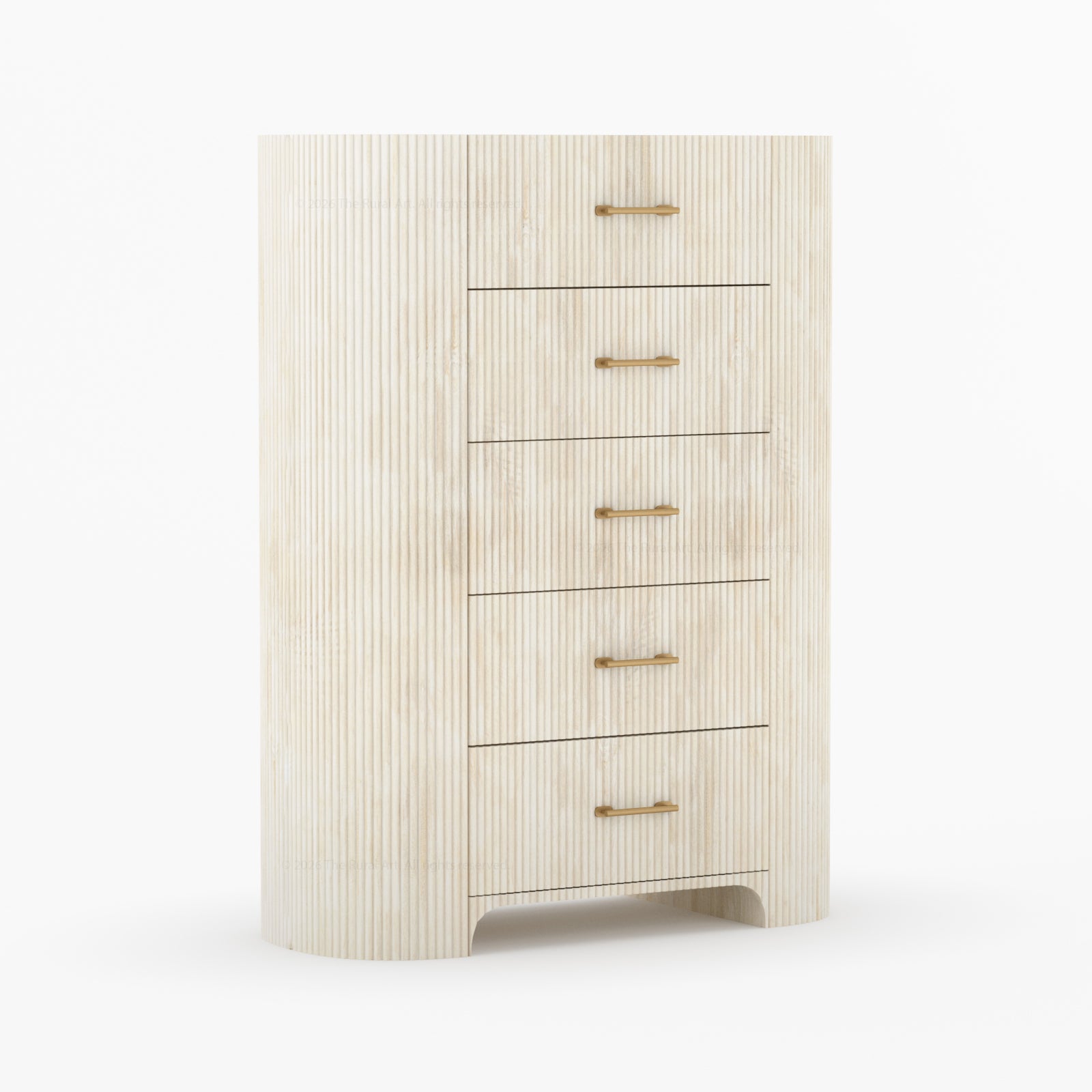 Bartow Fluted Solid Wood Dresser – 5, 6, 7 &amp; 9 Drawer Storage Chest